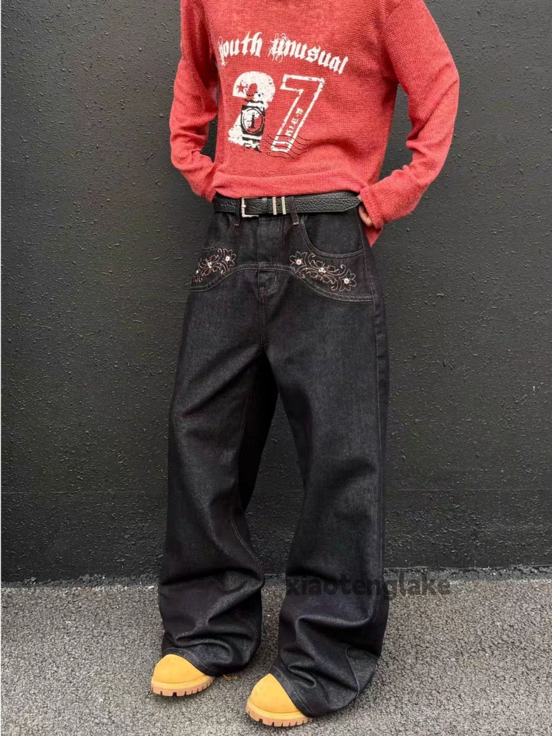 Jean xtl vintage wide Leg Balenciaga rickowens style jeans Size US 36 / EU 52 - 6 Thumbnail