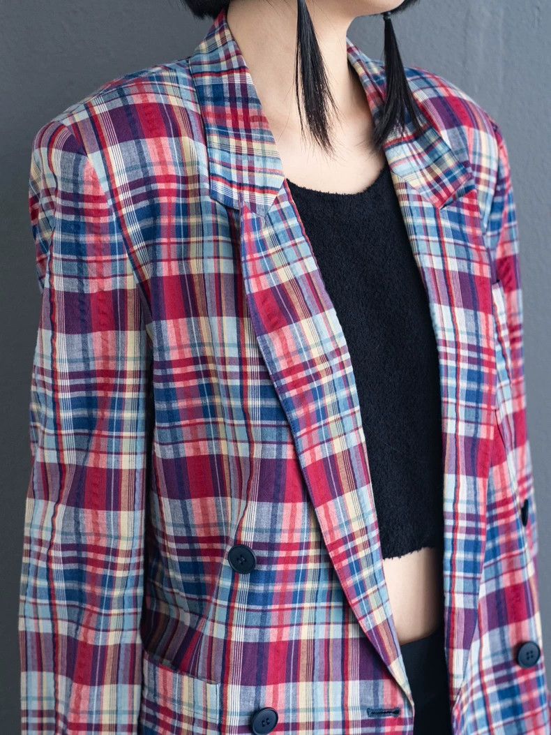 Kenzo KENZO Vintage plaid suit jacket Size M / US 6-8 / IT 42-44 - 8 Thumbnail