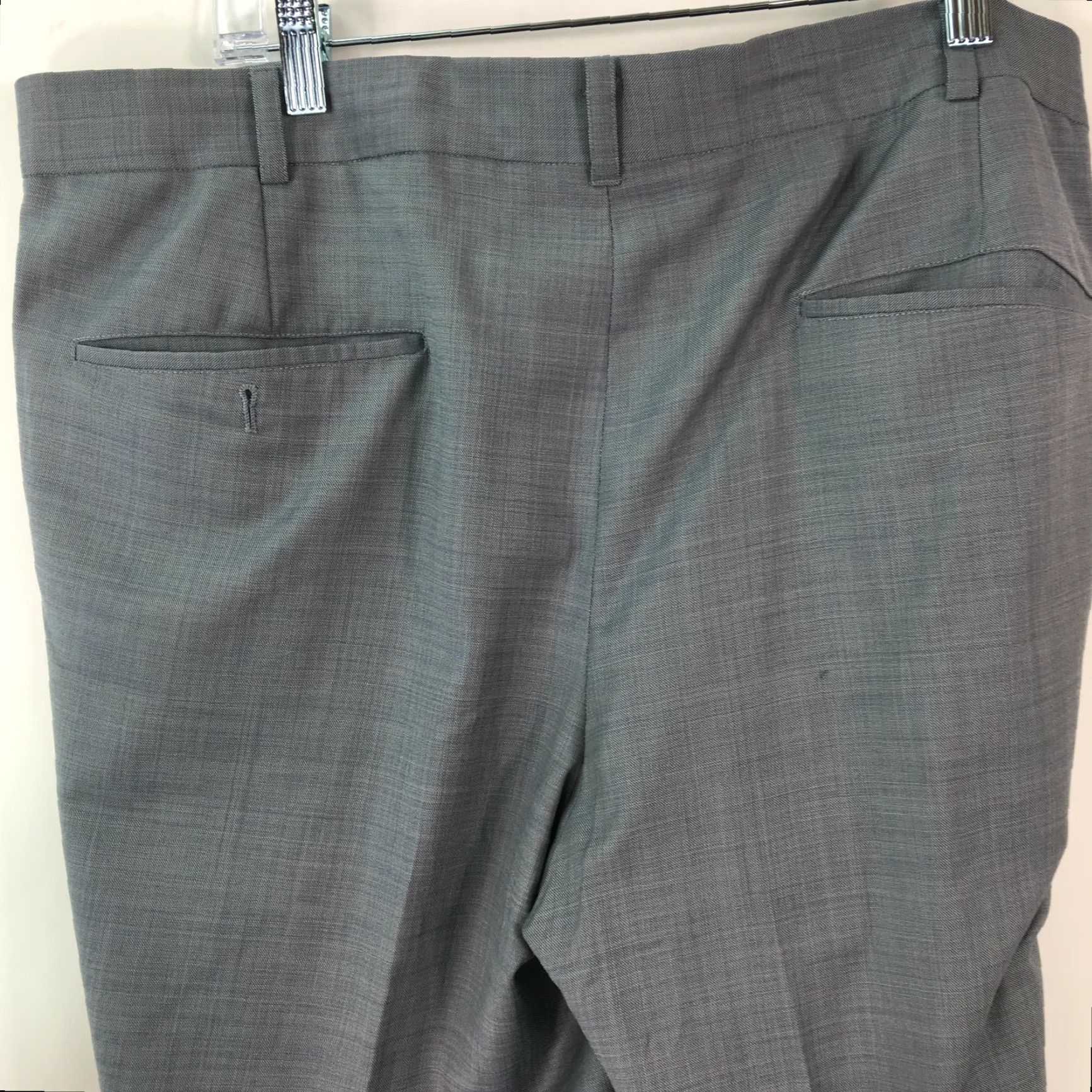 Vintage Gray Dress Pants 40 Regular Fit Flat Front Stretchable Breathable Men's Workwear Size US 40 / EU 56 - 3 Thumbnail