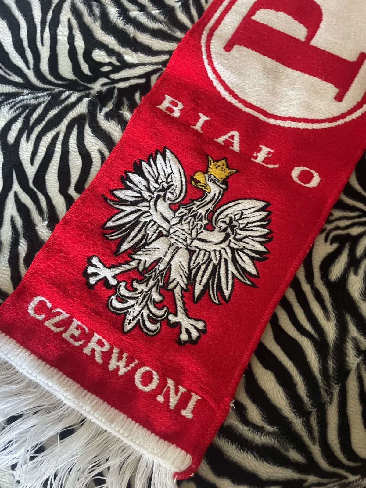 Other Vintage Poland National Team Bialo Czerwoni Football Scarf Size ONE SIZE - 8 Thumbnail