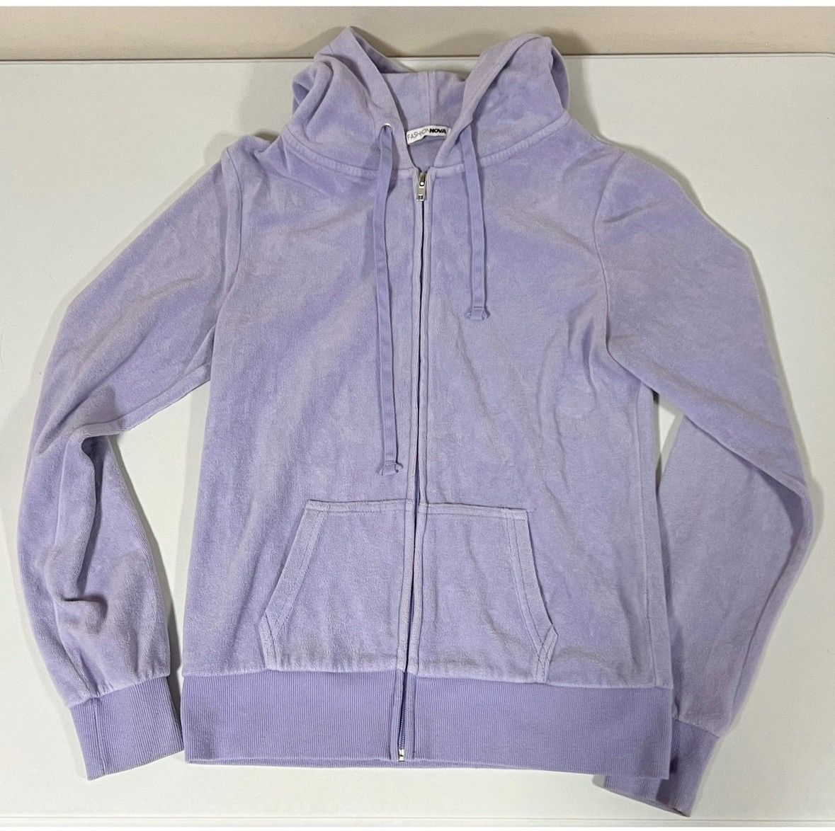 Fashion Nova Purple Lavender Velour Y2K Sweatshirt Hoodie Size S 💜✨ #y2k Size S / US 4 / IT 40 - 1 Thumbnail