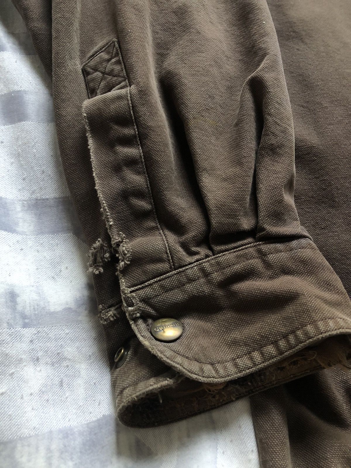Carhartt × Vintage Vintage Carhartt S296 DKB Flannel-Lined Canvas Shirt-Jacket Size US XL / EU 56 / 4 - 6 Thumbnail