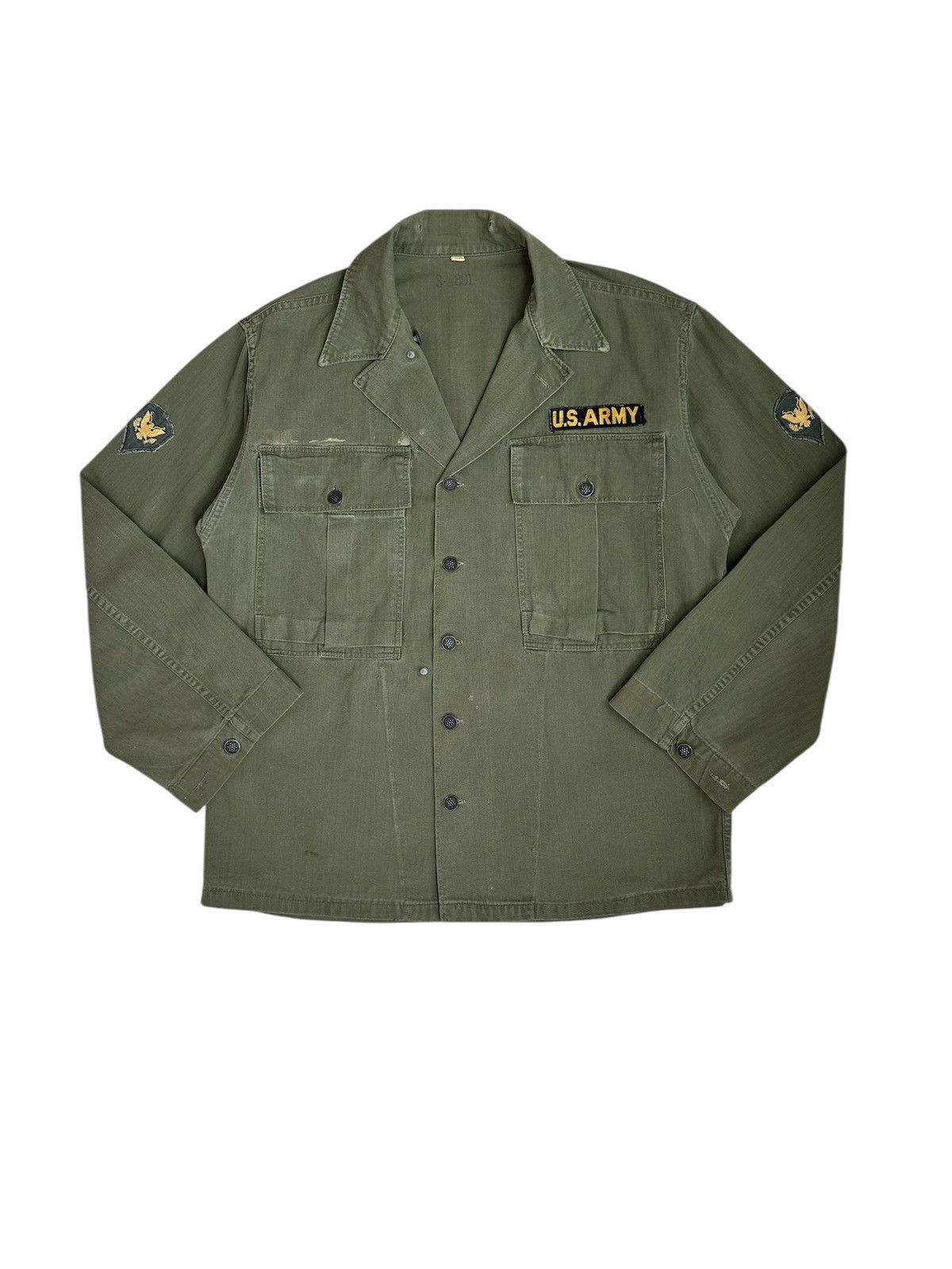 Vintage 40s P43 HBT Jacket 13 Star Button World War II Era