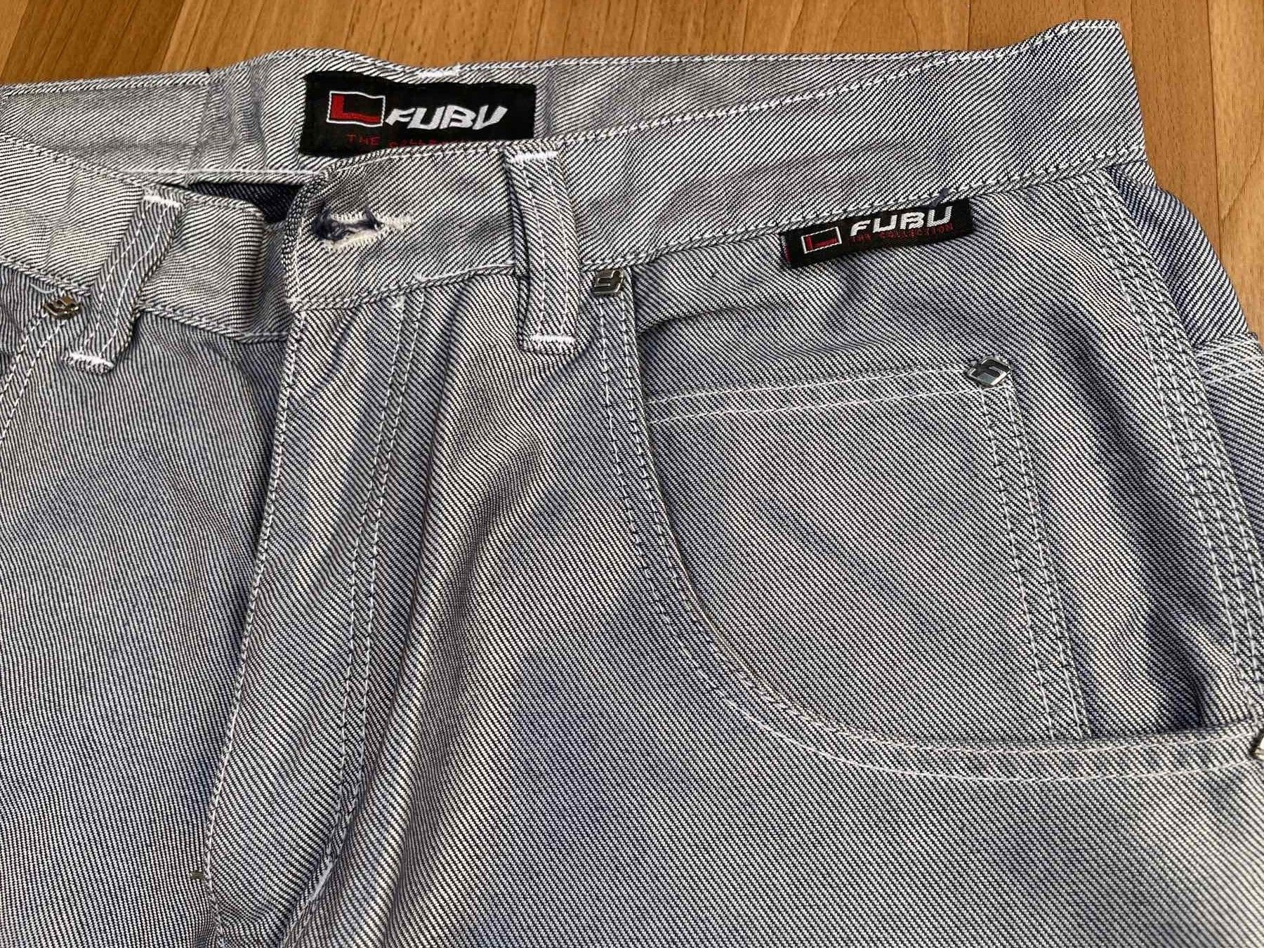 Fubu FUBU jeans shiny vintage baggy jeans silver metallic size 32 Size US 32 / EU 48 - 14 Thumbnail