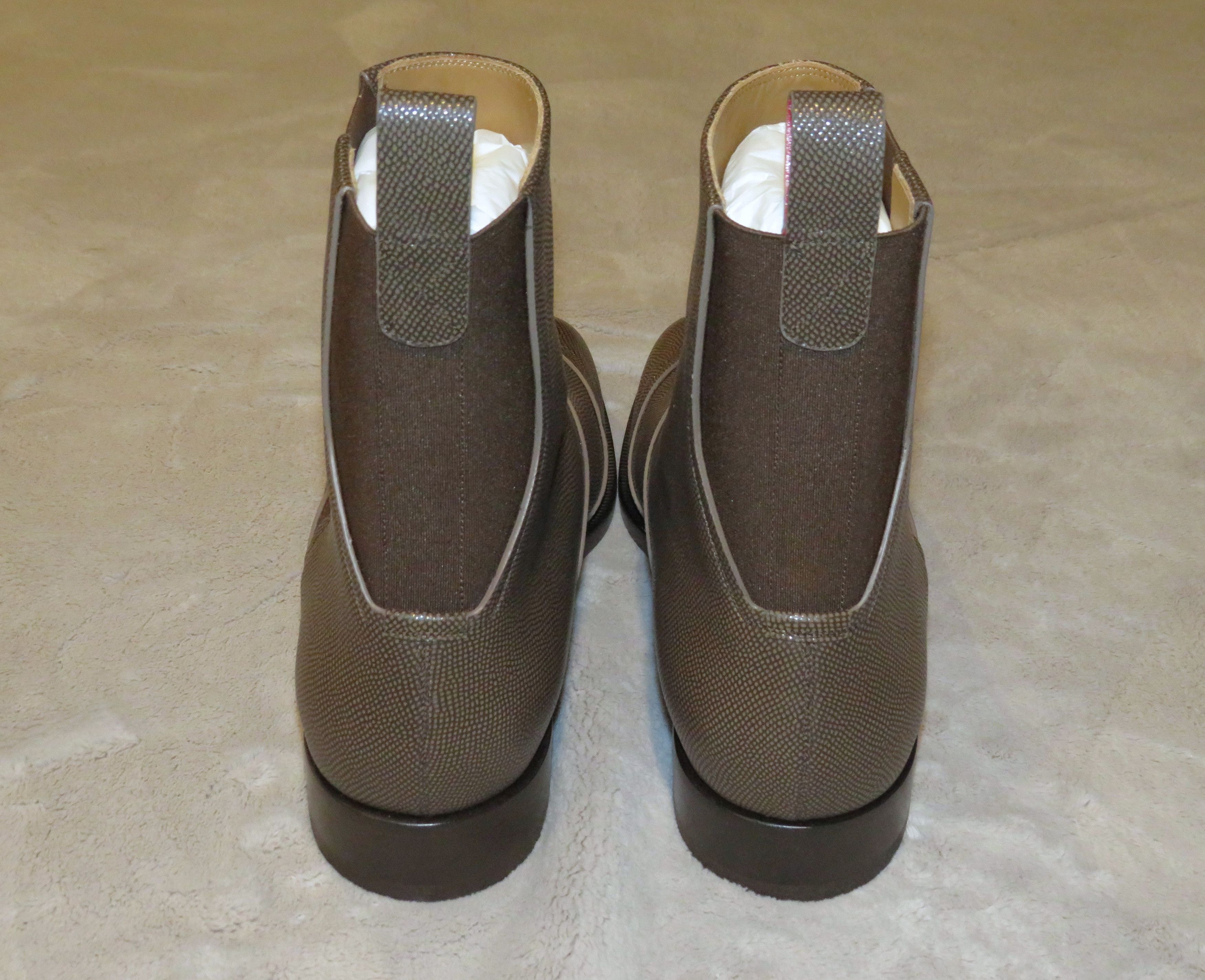 Christian Louboutin Boabi Brown Grain Leather Chelsea Boot Size 8 NWB Size US 8 / EU 41 - 7 Thumbnail