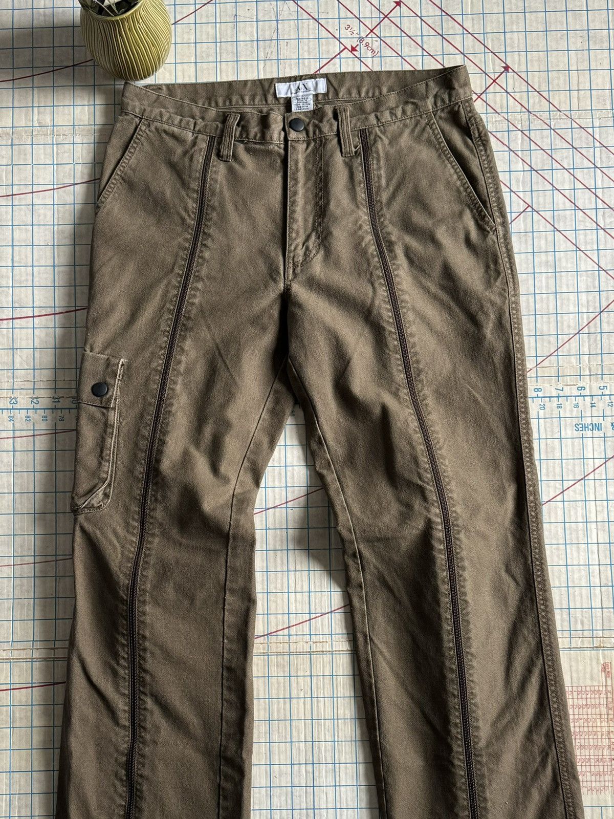 Armani Exchange Vintage Wide Leg Armani Exchange Adjustable Zipper Pants A/X Size US 32 / EU 48 - 3 Thumbnail