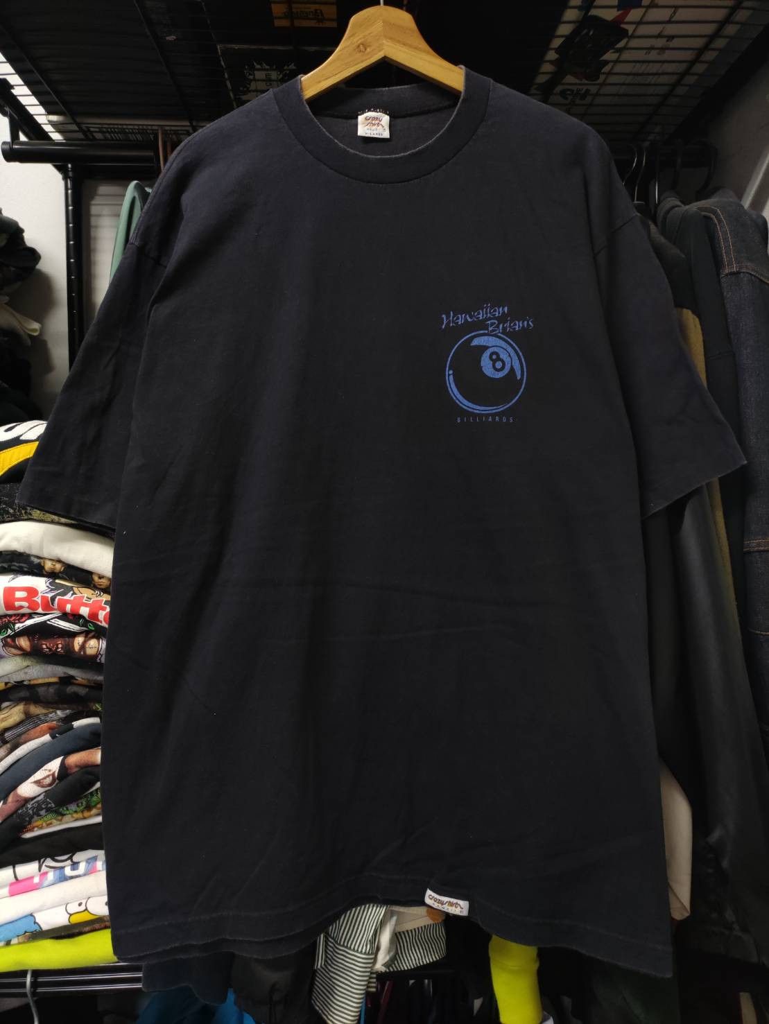 Vintage Vtg 90's Crazy Shirts " Eight Ball " Billiards Made in USA Size US XL / EU 56 / 4 - 2 Thumbnail