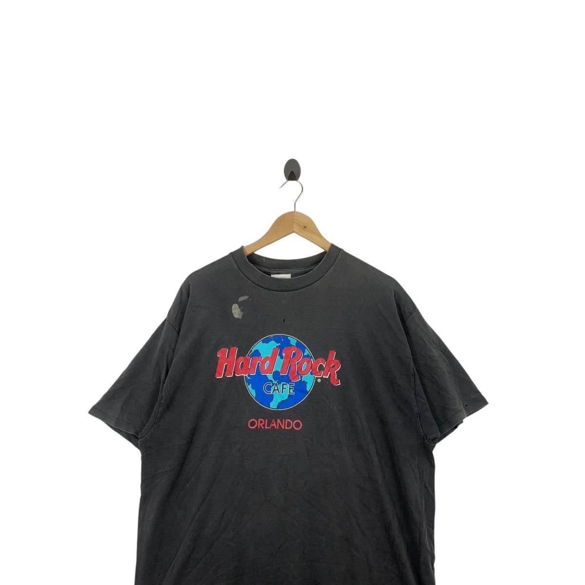 Hard Rock Cafe Vintage 1990s HARD ROCK CAFE Orlando Earth Logo Natural Sun Size US XL / EU 56 / 4 - 2 Thumbnail
