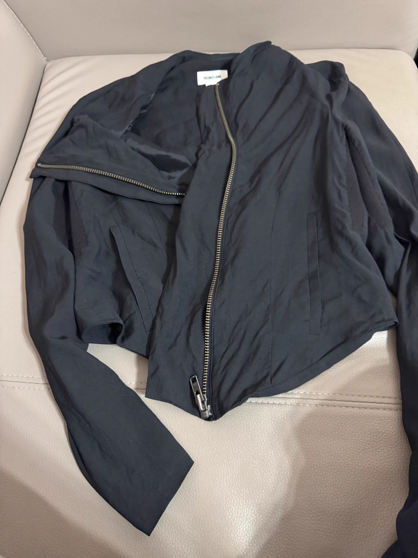 Helmut Lang Helmut Lang 00s Slim Draped Collar Asym S Jacket Size S / US 4 / IT 40 - 8 Thumbnail
