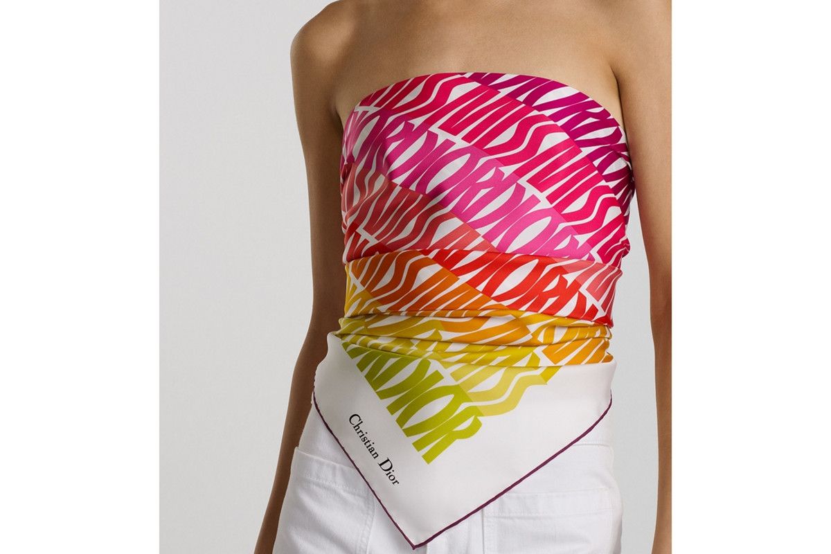 Dior o1bcso1str0226 Size:OS/90 Square Scarf in Multicolor Size ONE SIZE - 5 Thumbnail