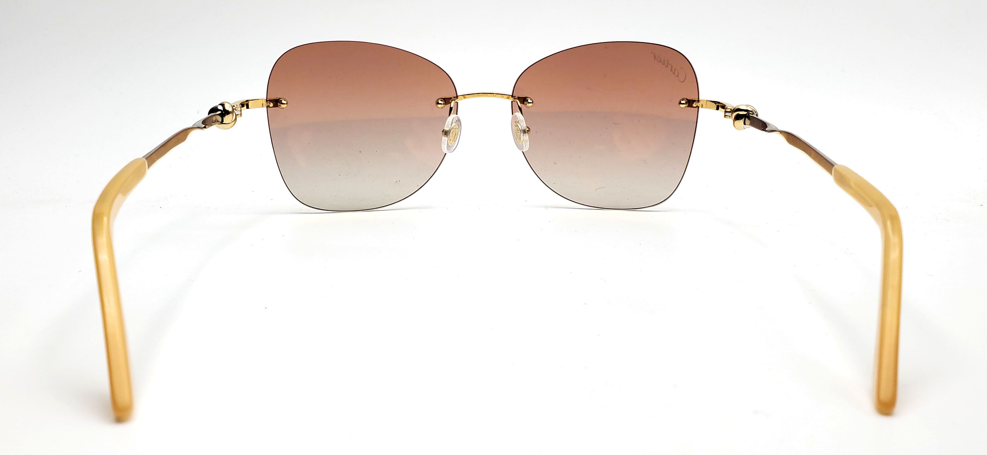 Cartier NEW! Cartier Gold Sunglasses CT00915 Size ONE SIZE - 3 Thumbnail