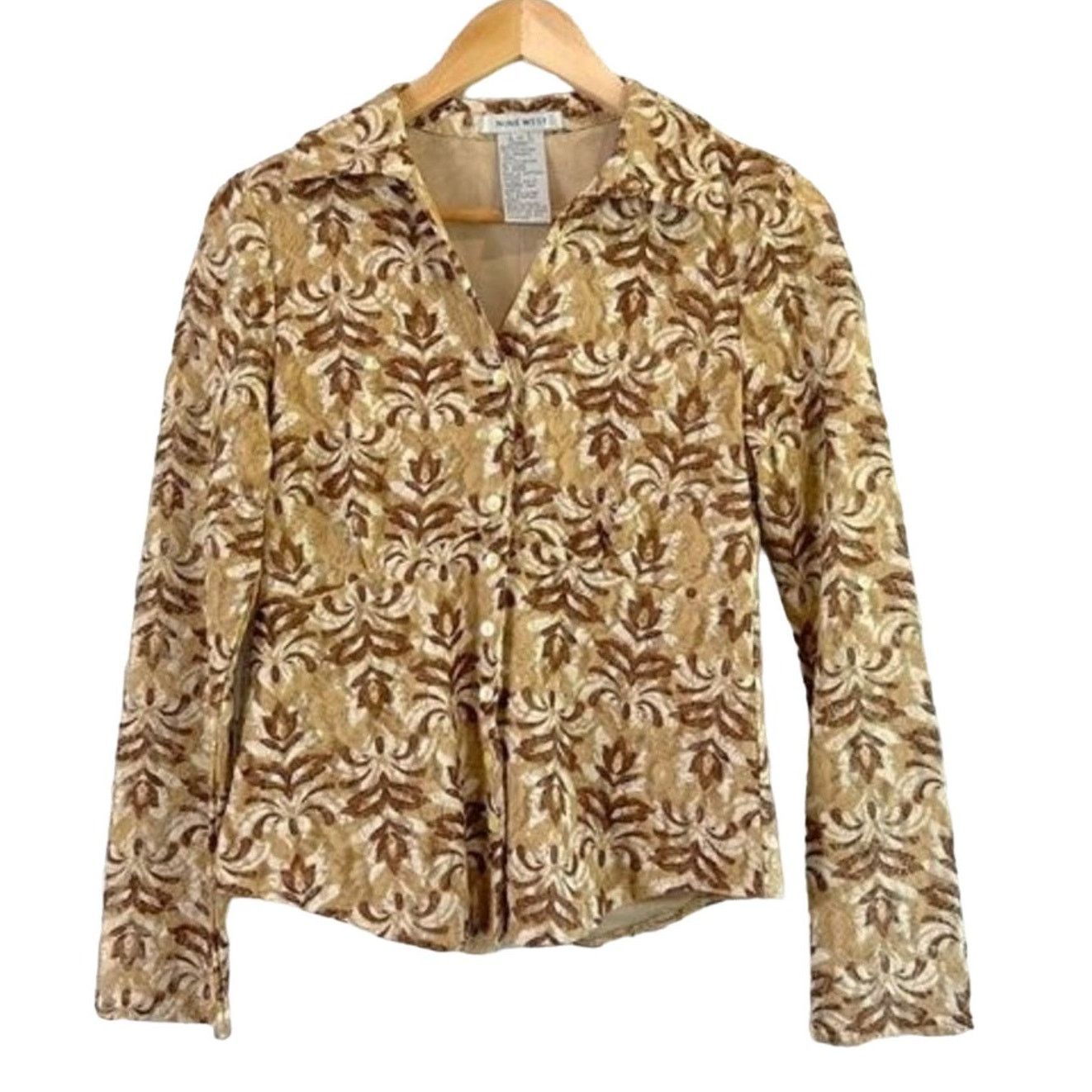 Nine West Nine West Women's Button Up Blouse Small 90s Y2K Size S / US 4 / IT 40 - 2 Thumbnail