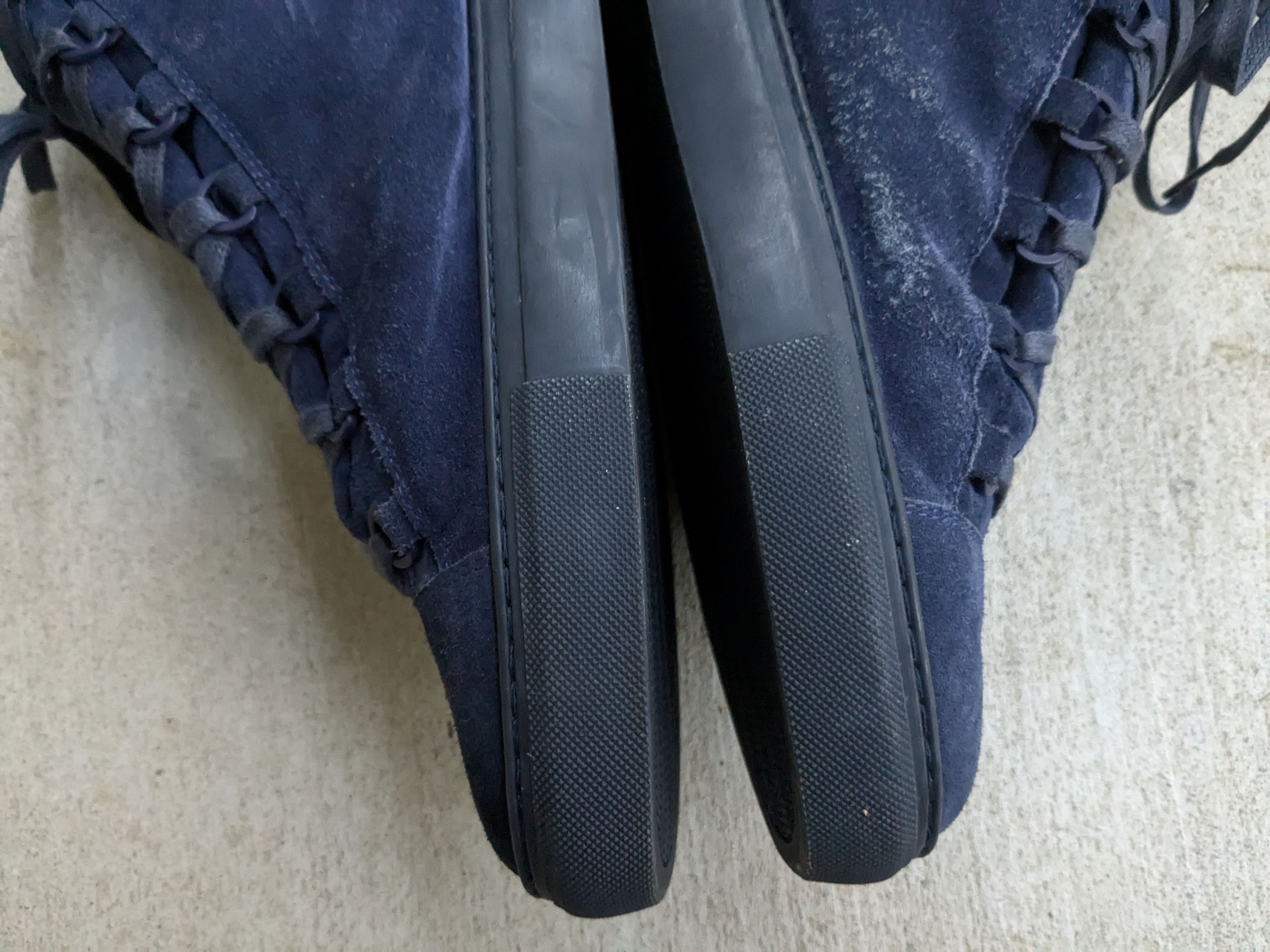 Balenciaga Balenciaga Arena Navy Blue 14 Suede Leather High Tops Size US 14 / EU 47 - 13 Thumbnail