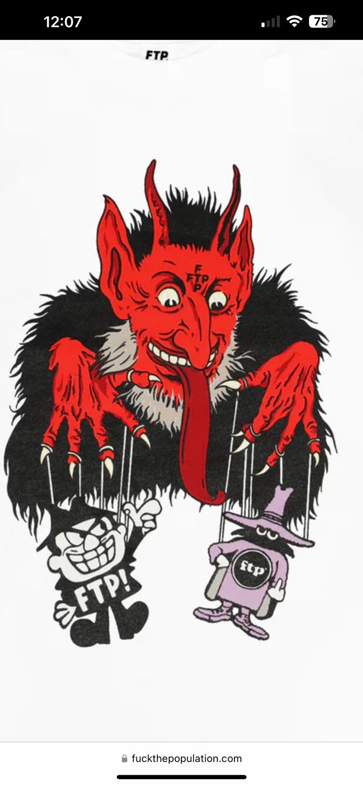 Fuck The Population × G59 Records FTP KRAMPUS TEE Size US XL / EU 56 / 4 - 2 Thumbnail