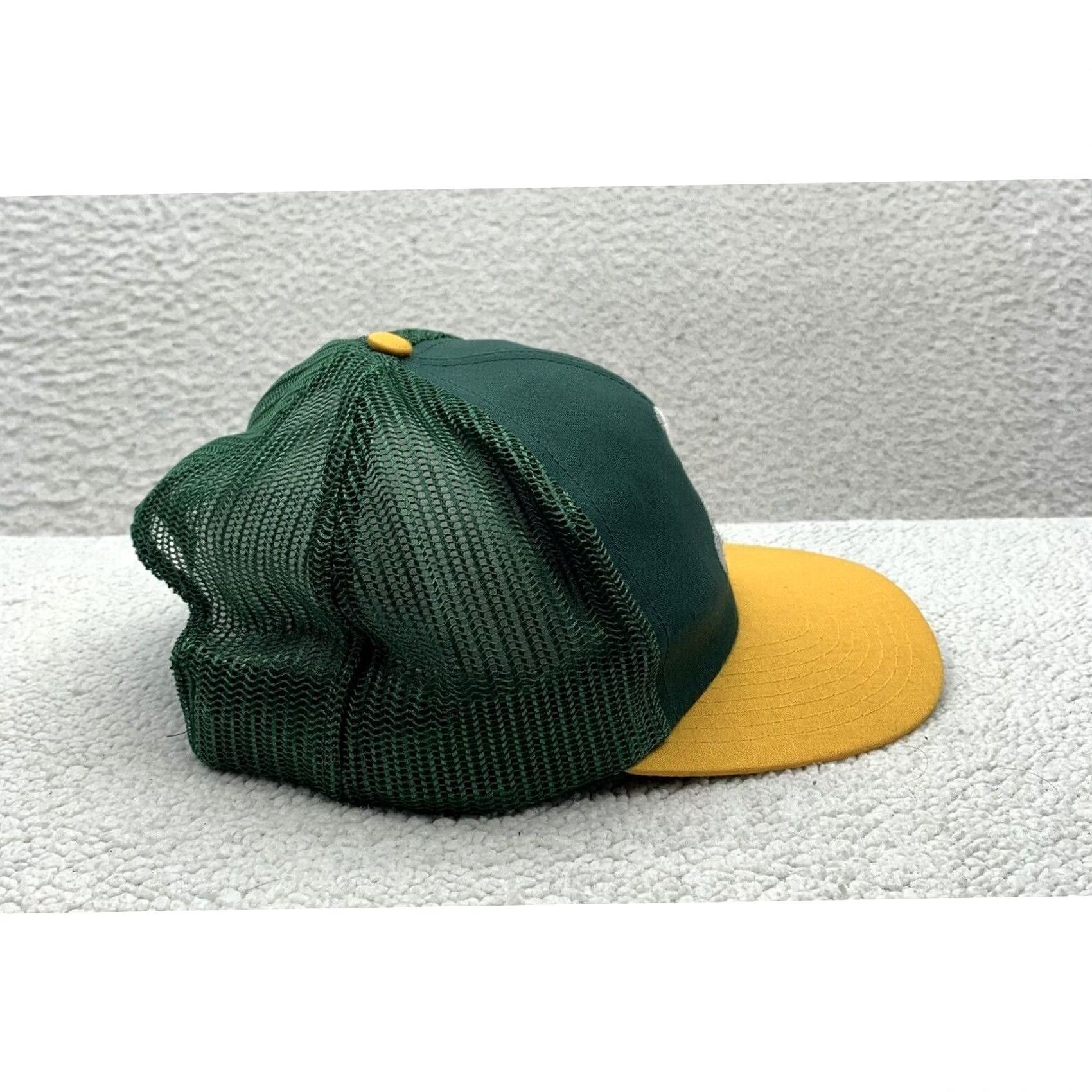 MLB VINTAGE Oakland Athletics Twins Trucker Hat Mens Snapback Green A's Logo MLB Size ONE SIZE - 5 Thumbnail