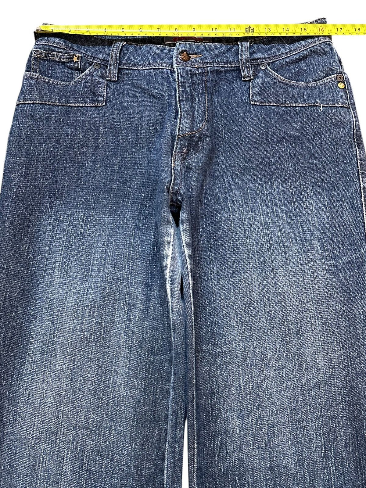 Hypebeast Vintage Japanese Brand Blue Faded Wash Style Baggy Jeans Size US 32 / EU 48 - 11 Thumbnail