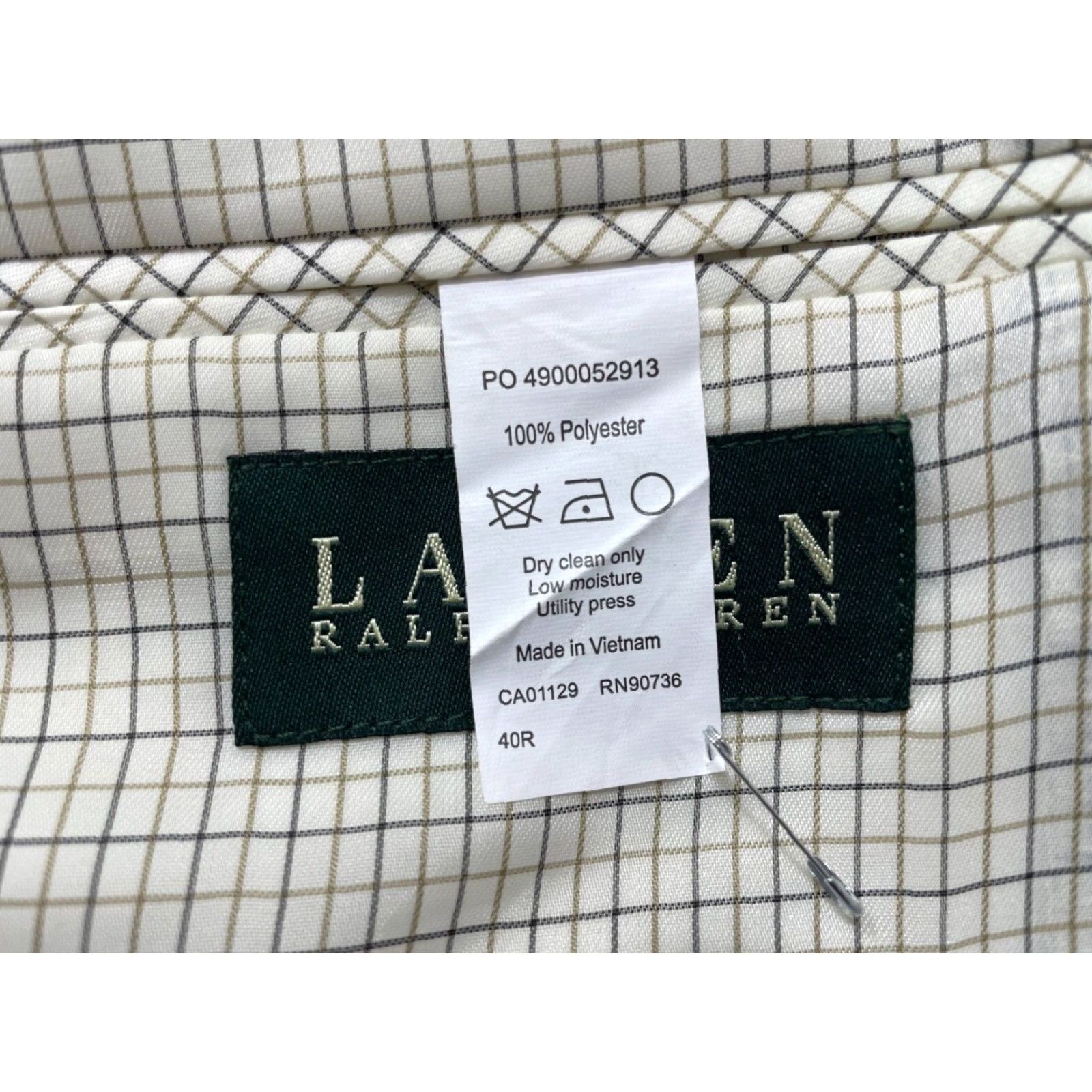 Ralph Lauren Lauren Ralph Lauren Blazer Mens 40R Notch Lapel 2 Button Single-Breasted Striped Brown Jacket Coat Size 40R - 3 Thumbnail
