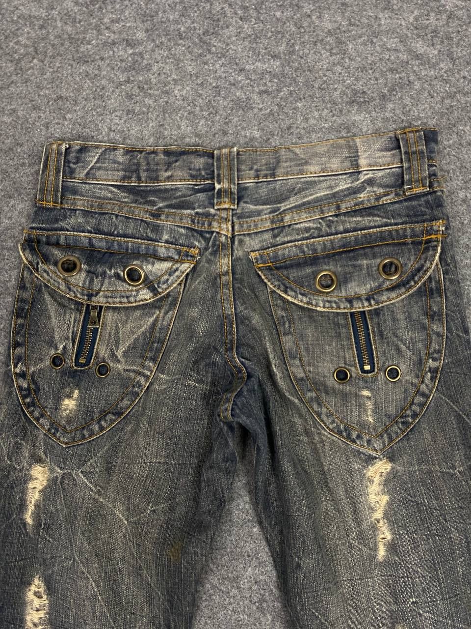 semanticdesign semantic design bondage style bootcut distressed denim Size US 33 - 3 Thumbnail