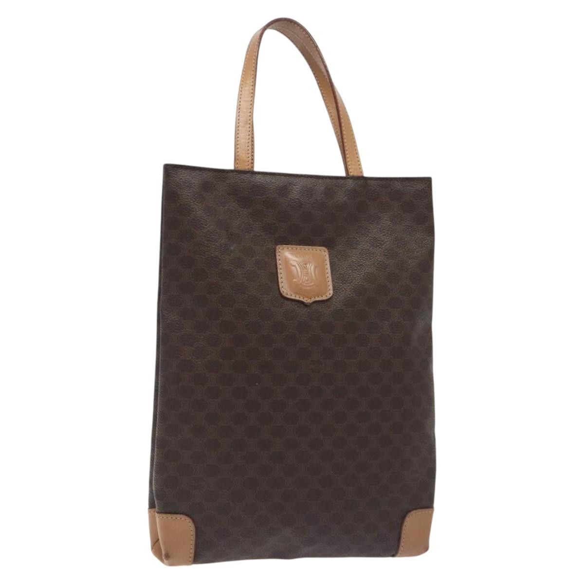 Celine CELINE Macadam Canvas Hand Bag Pvc Leather Brown Gold Size ONE SIZE - 1 Thumbnail