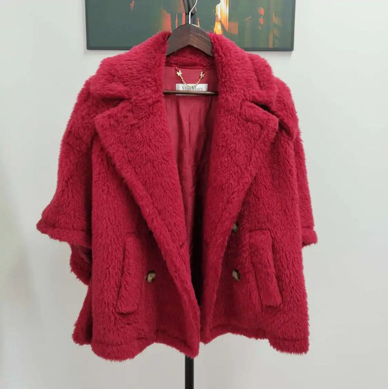 Max Mara MaxMara Winter Red Wool Short Coat 0089 Size S / US 4 / IT 40 - 1 Thumbnail