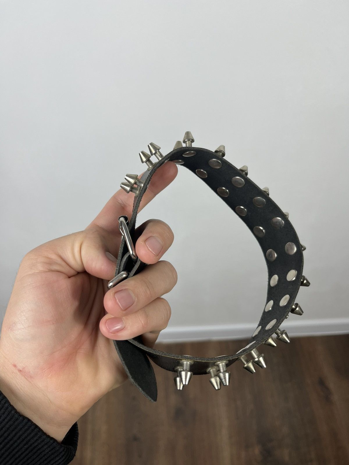 Other Black leather punk spiked choker collar gothic style Size ONE SIZE - 12 Thumbnail