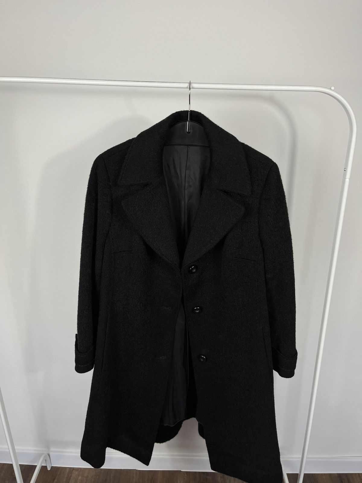 Other Vintage Black Wool Mohair Coat Women Button Mid Length Size M / US 6-8 / IT 42-44 - 13 Thumbnail