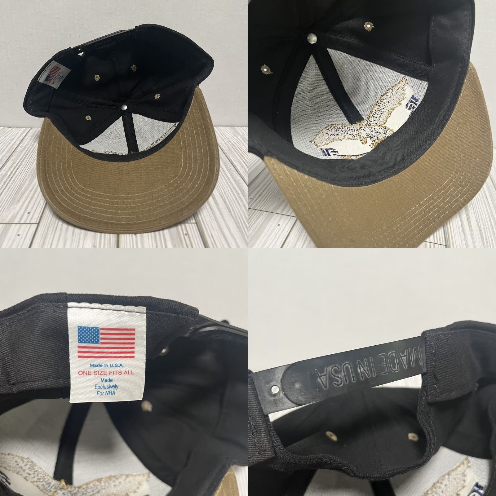 Vintage VINTAGE NRA Hat Cap Snap Back Golden Eagles USA Made Black Cotton Knit Men One Size Adjustable Size ONE SIZE - 8 Thumbnail
