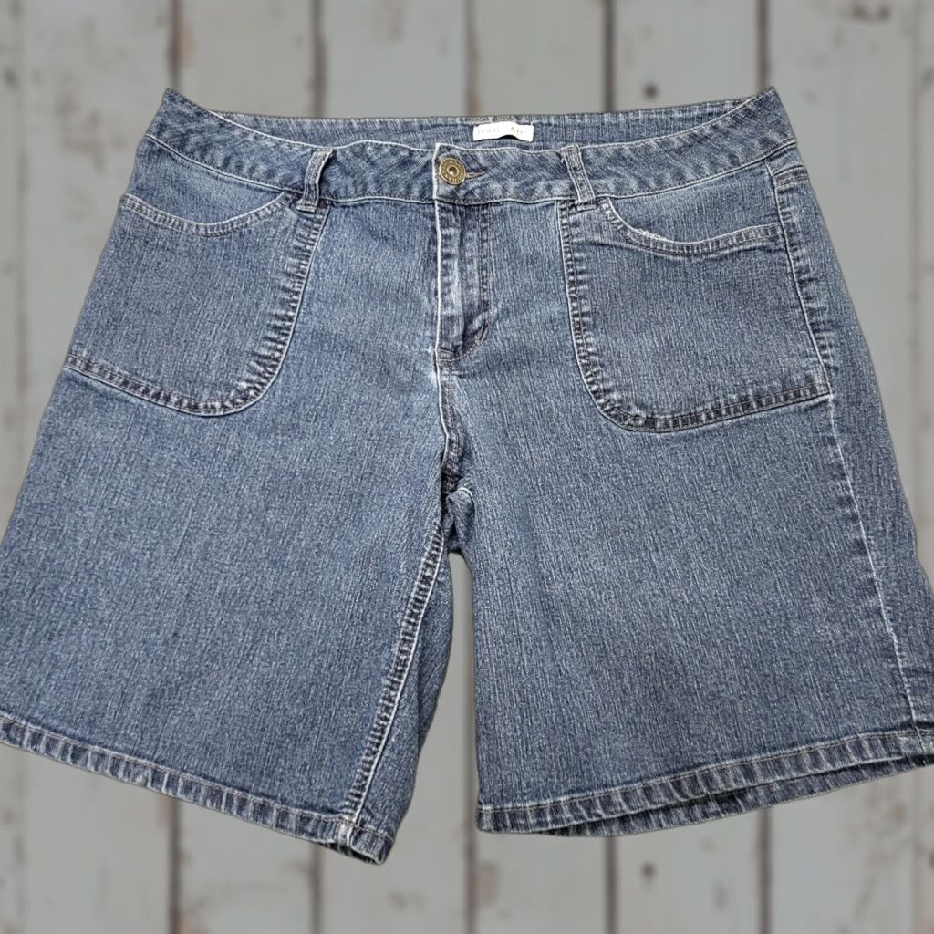 Vintage Hannah Jeans Shorts Women's Size 14 Bermuda Denim City Beach Work Hiking Sun Size 36" / US 14 / IT 50 - 1 Thumbnail