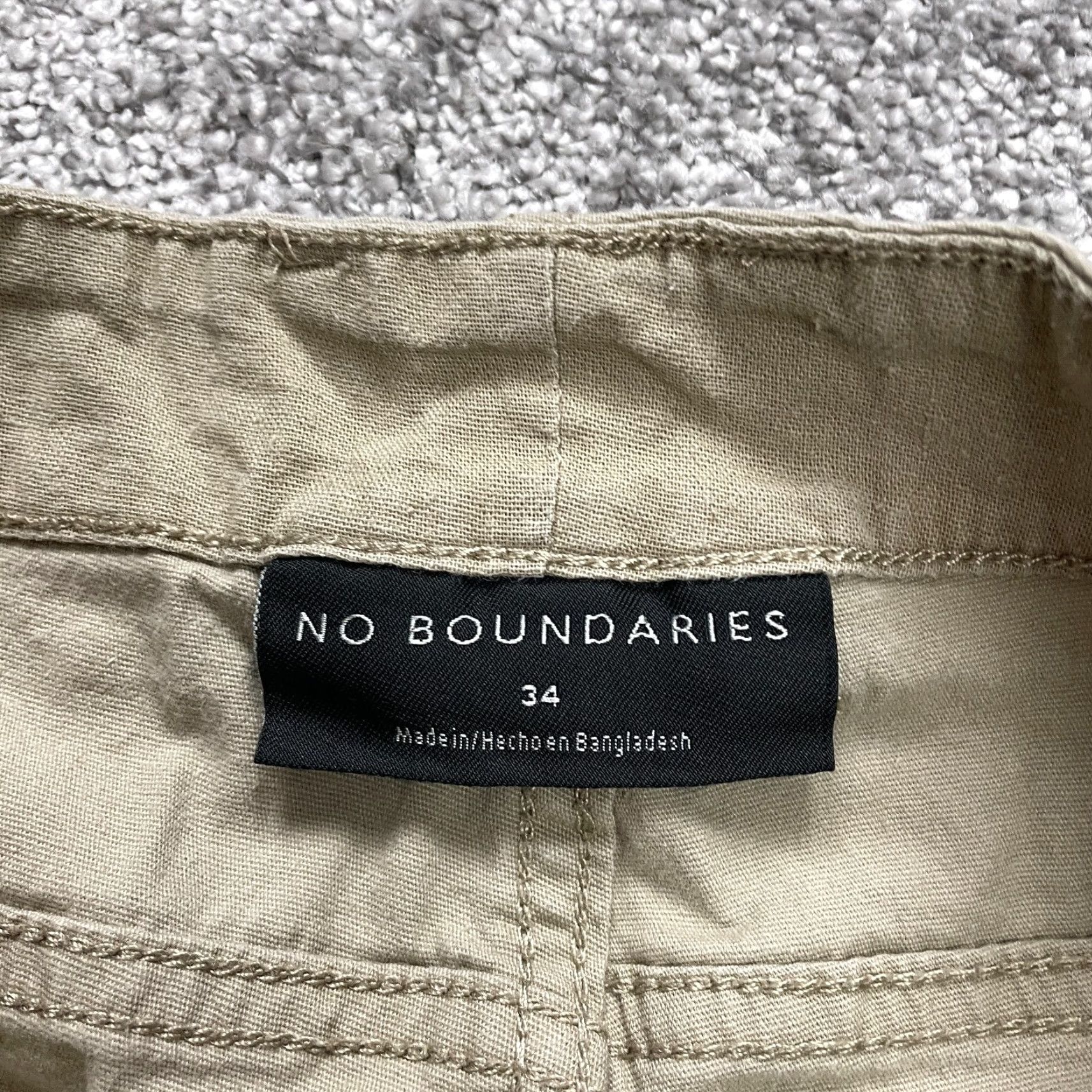 Vintage No Boundaries Bermuda Shorts Mens 34 Brown Cotton Chino Bermuda 8in Inseam Pockets Size US 34 / EU 50 - 7 Thumbnail