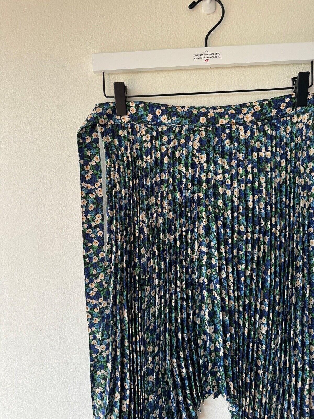 rokh new H&M HM h m Rokh Hwang 16 44 12 Floral Print Pleat Skirt Size 34" / US 12 / IT 48 - 2 Thumbnail