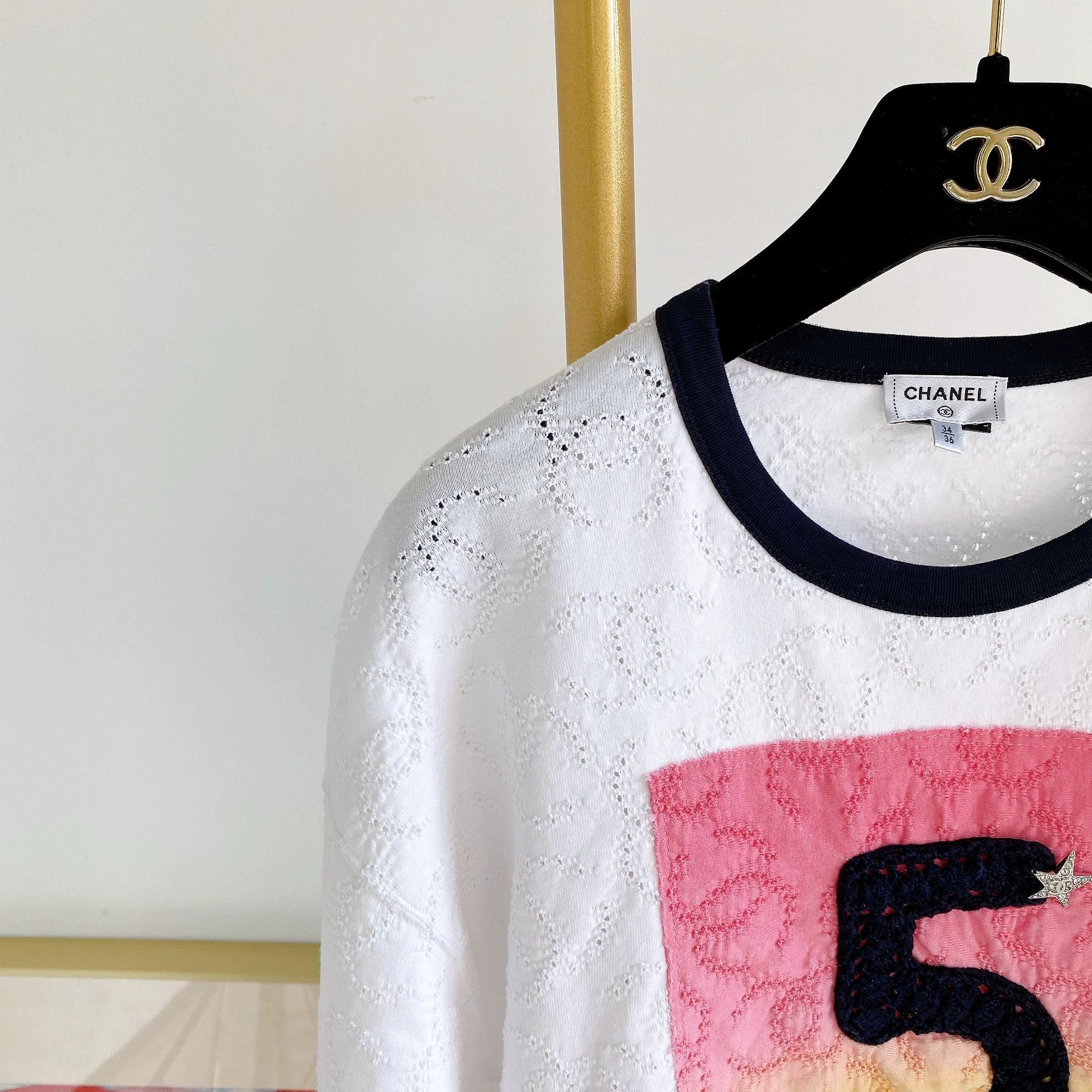 Chanel Chanel Color Blocked Logo T-shirt 34/36 Size XS / US 0-2 / IT 36-38 - 4 Thumbnail