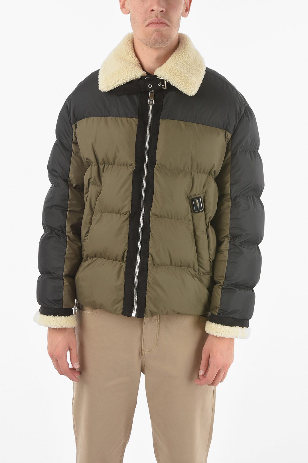 image of Neil Barrett Og1Mm1223 Jacket In Green Black, Men's (Size 2XL)