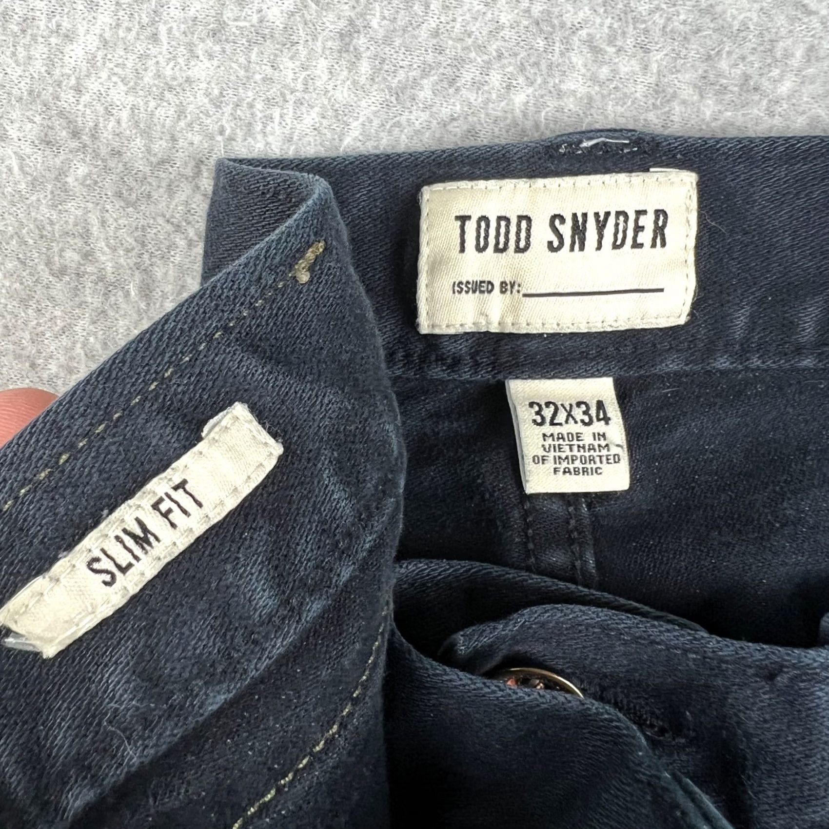 Todd Snyder Todd Snyder Slim Fit Jeans Mens 32x34 Dark Blue Stretch Denim Pants READ Size US 32 / EU 48 - 3 Thumbnail