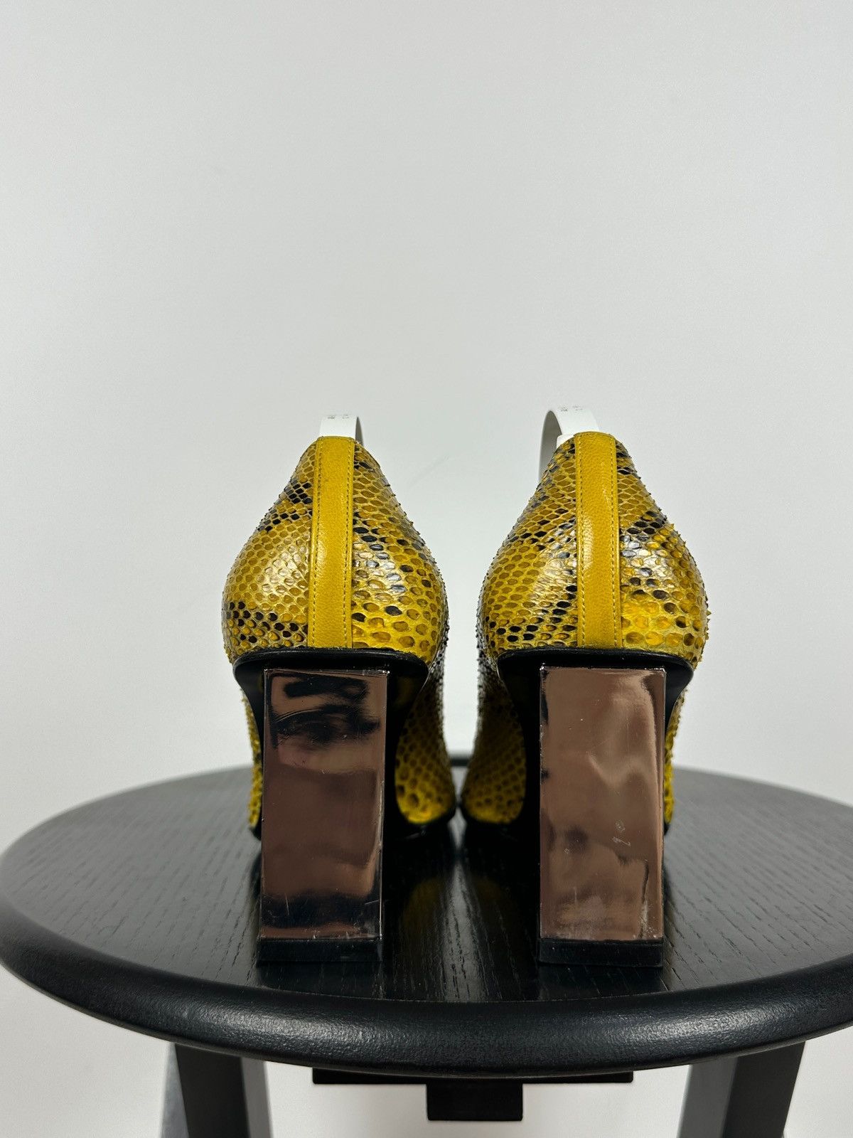 Dolce & Gabbana Vintage Dolce & Gabbana Snakeskin Block Heel Pumps Size US 6 / IT 36 - 7 Thumbnail