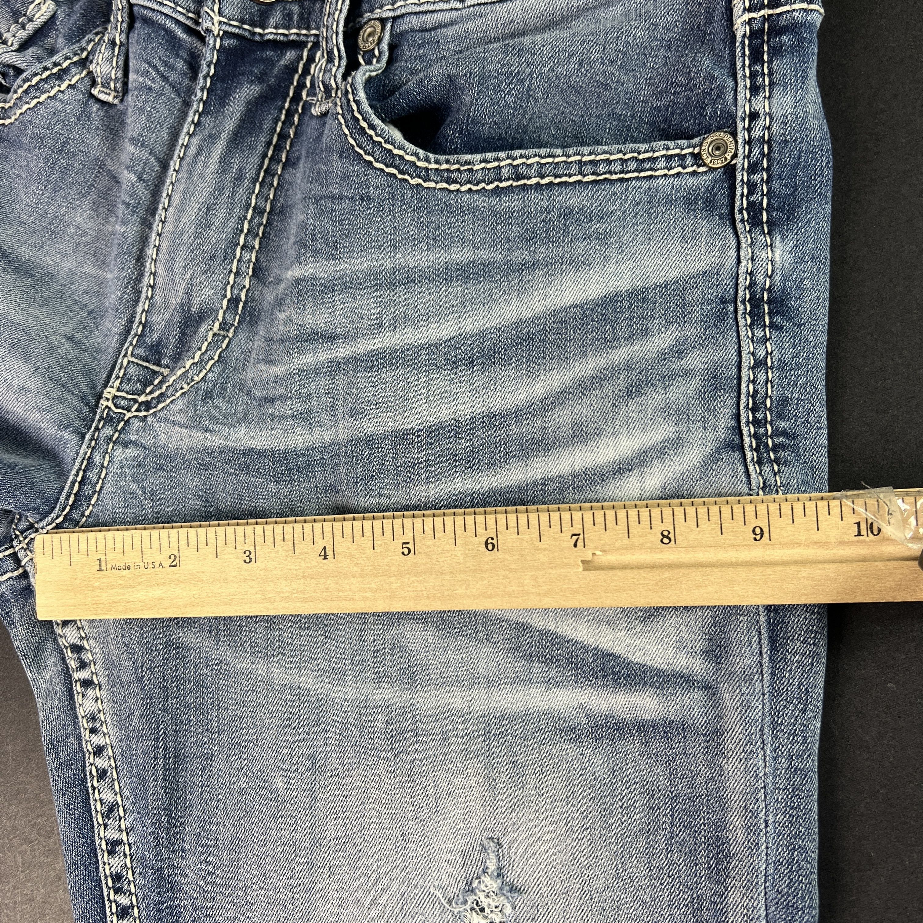 BKE BKE Jeans Jake Straight Light Blue Faded Distressed Denim Size US 28 / EU 44 - 19 Thumbnail