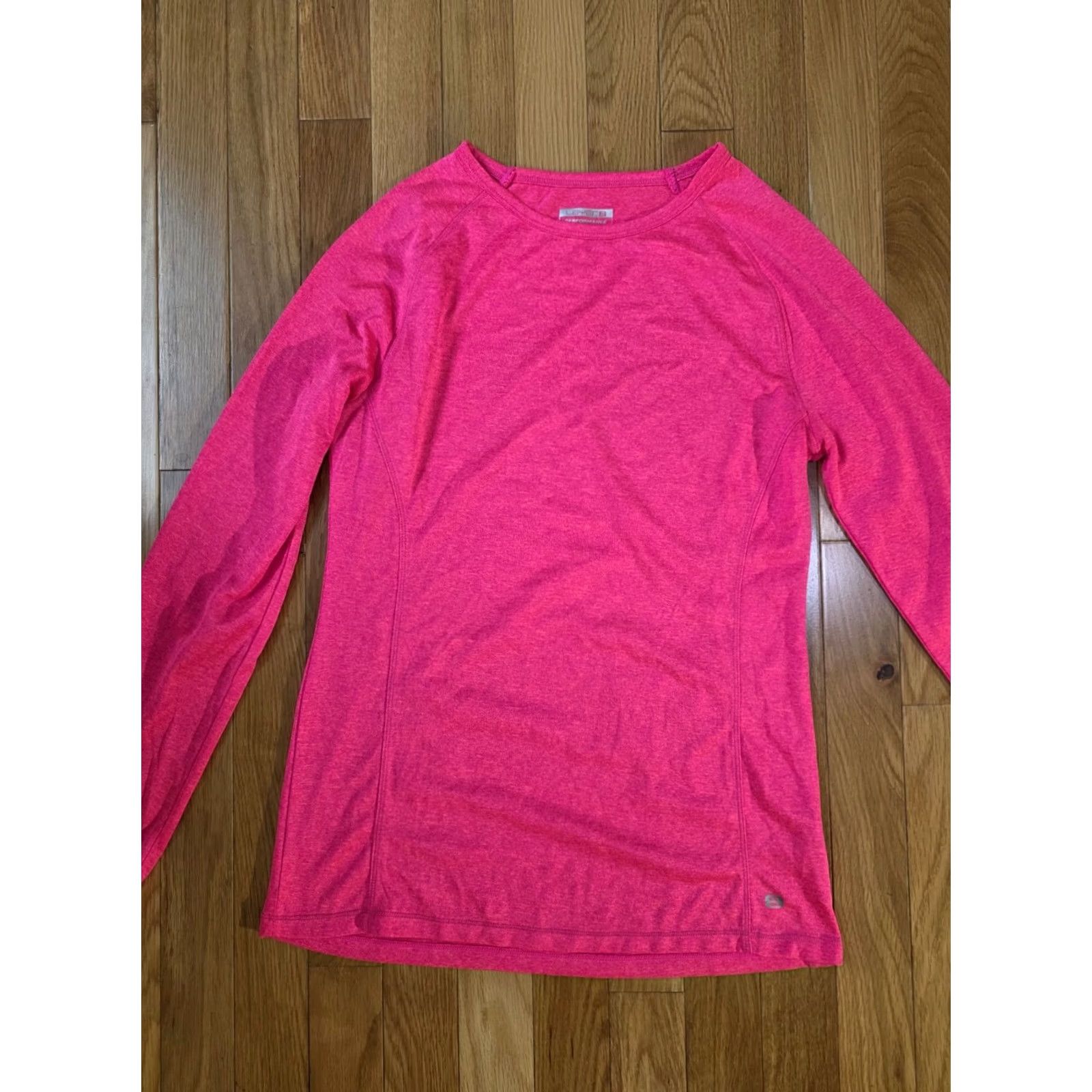 Layer 8 Layer 8 Performance T-Shirt Women's S Pink Polyester Qwick-Dry Long Sleeve Crew Neck Pullover Top Activewear Size S / US 4 / IT 40 - 4 Thumbnail