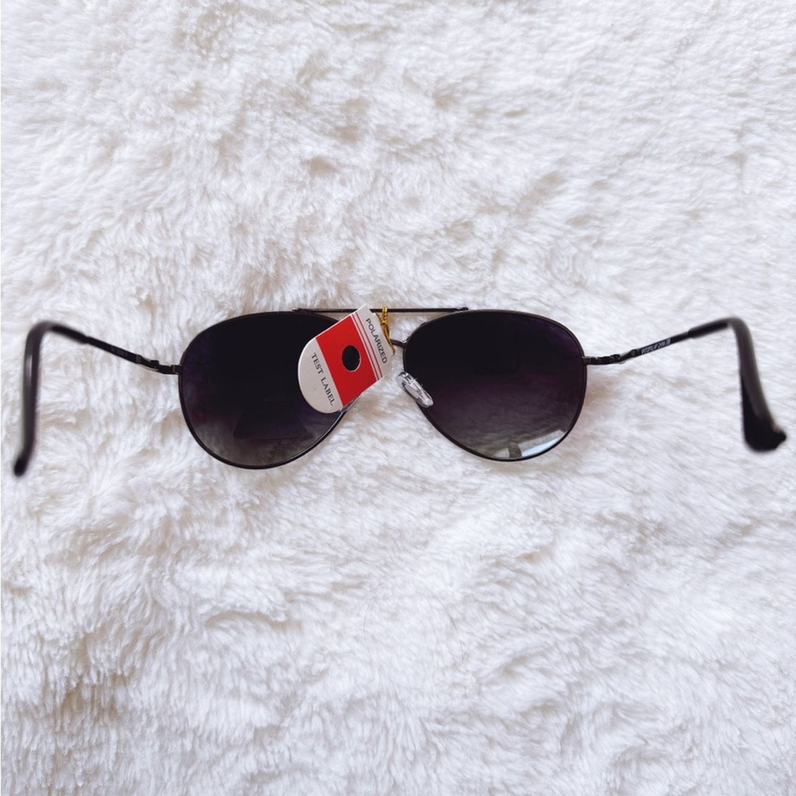 Other Freya Black W/Black Rim Polarized Aviator Sunglasses Size ONE SIZE - 10 Thumbnail