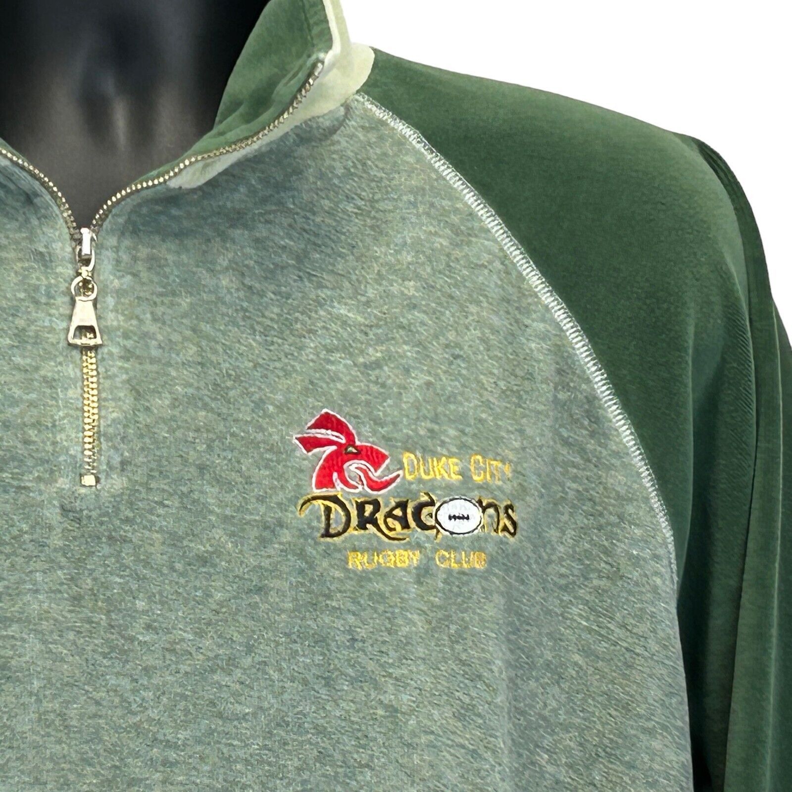 Vintage Vintage 90s Duke City Dragons Rugby Club Sweater XL X-Large Size US XL / EU 56 / 4 - 4 Thumbnail