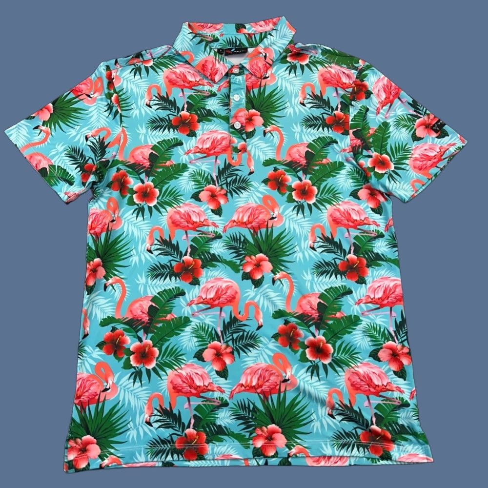 Vintage Yatta Golf Polo Shirt Mens Small Floral Flamingo Print Performance Golf Casual Size US S / EU 44-46 / 1 - 1 Thumbnail