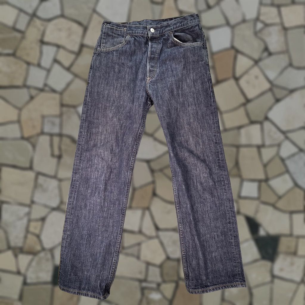 Levi's Levis 541 Jeans Mens Medium Wash Blue Tapered Buckle Cinch Back 30x30 32 Inseam Denim Cotton Distressed Pockets Button 541 Model 541 Levi's Size US 32 / EU 48 - 1 Thumbnail