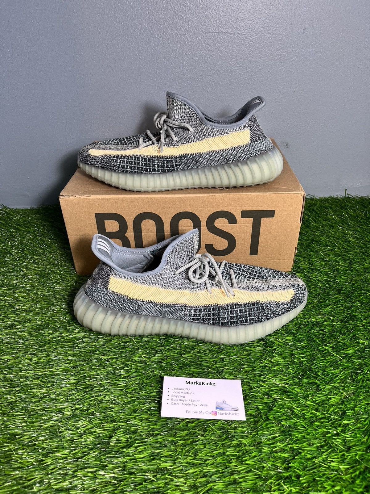 image of Adidas Yeezy 350 Boost Ash Blue Size 12 Shoes, Men's