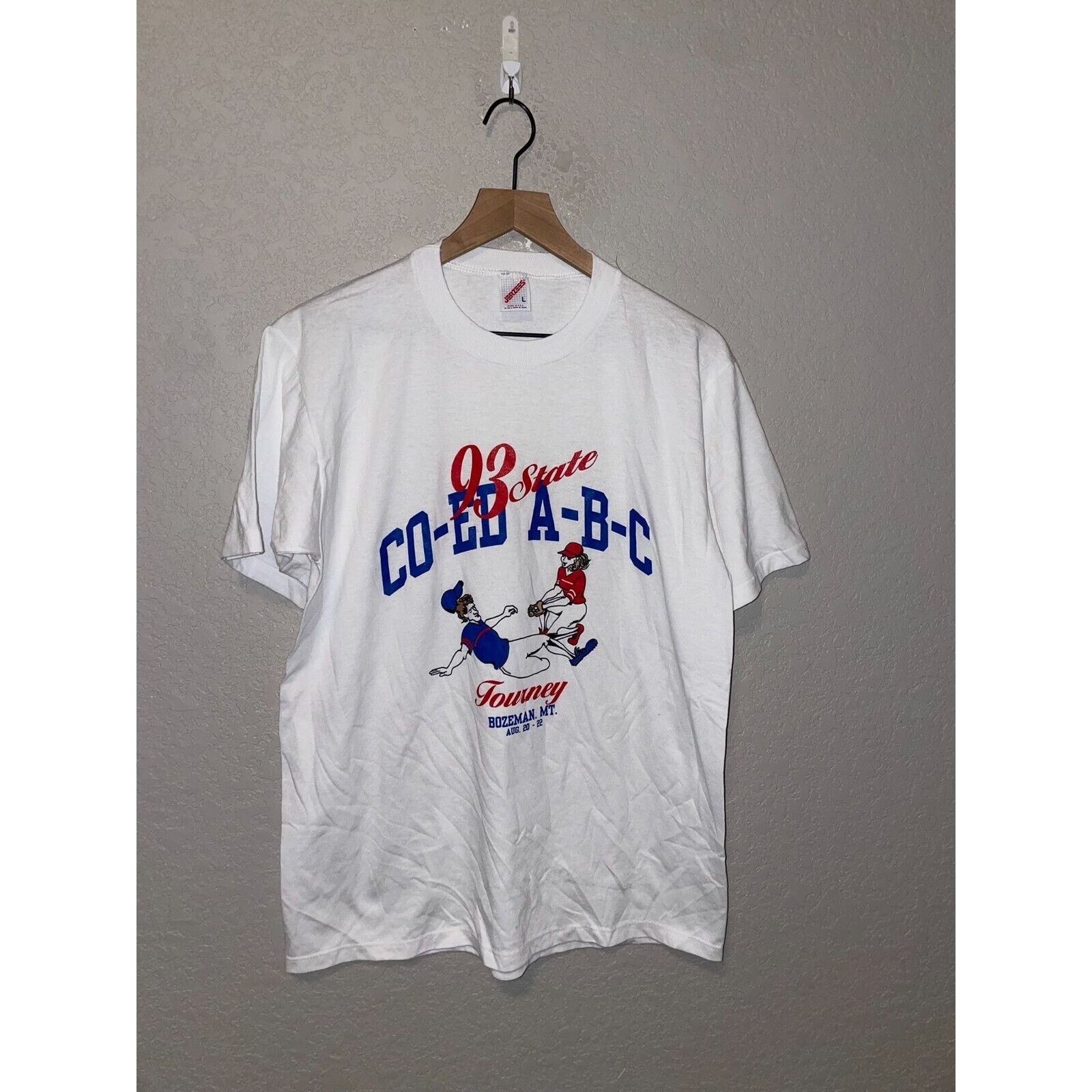 Jerzees Vintage CoEd Shirt Graphic ABC Tourney Graphic Tee VTG 90s L Size US L / EU 52-54 / 3 - 1 Thumbnail