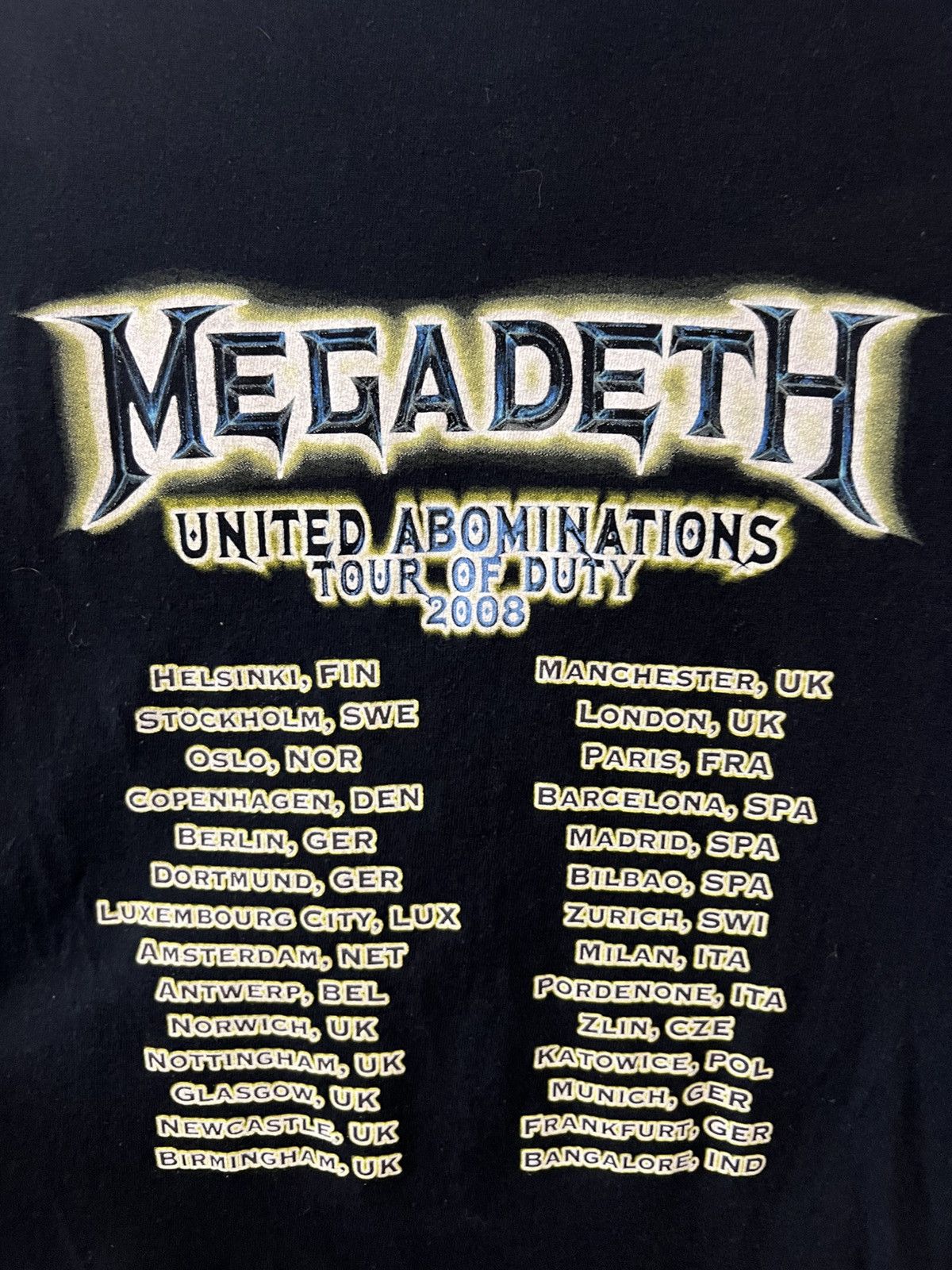 Band Tees 2008 VINTAGE MEGADEATH UNITED ABOMINATIONS TOUR AOP T SHIRT Size US S / EU 44-46 / 1 - 7 Thumbnail