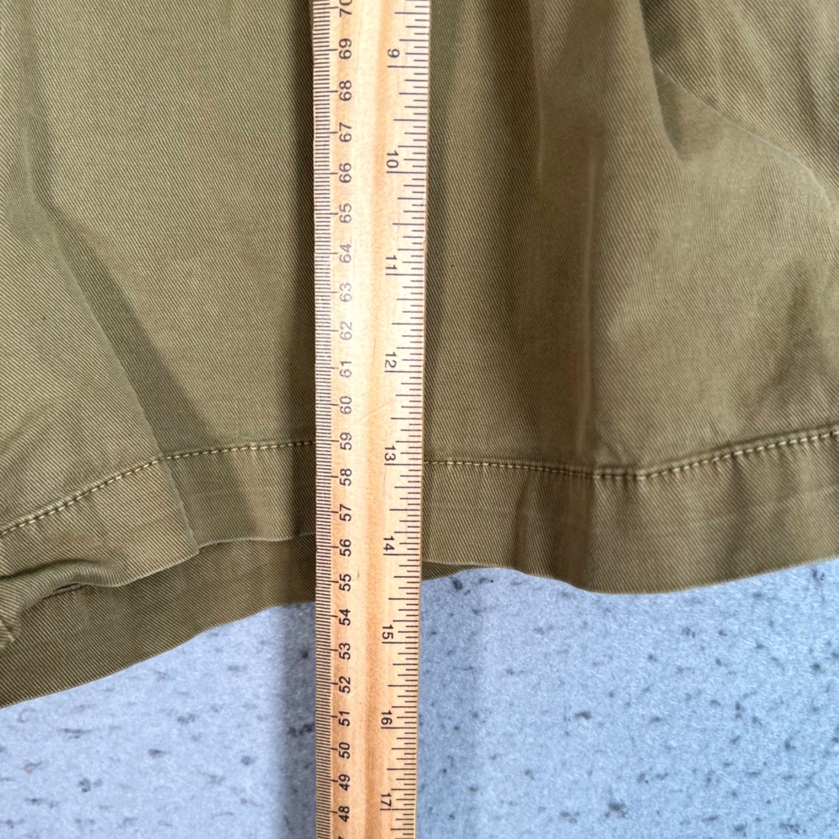 Anthropologie Anthropologie Womens Size 8 Olive High-Waisted Pleated Shorts Cotton Blend Shirt Women Olive Green ? Size 30" / US 8 / IT 44 - 6 Thumbnail