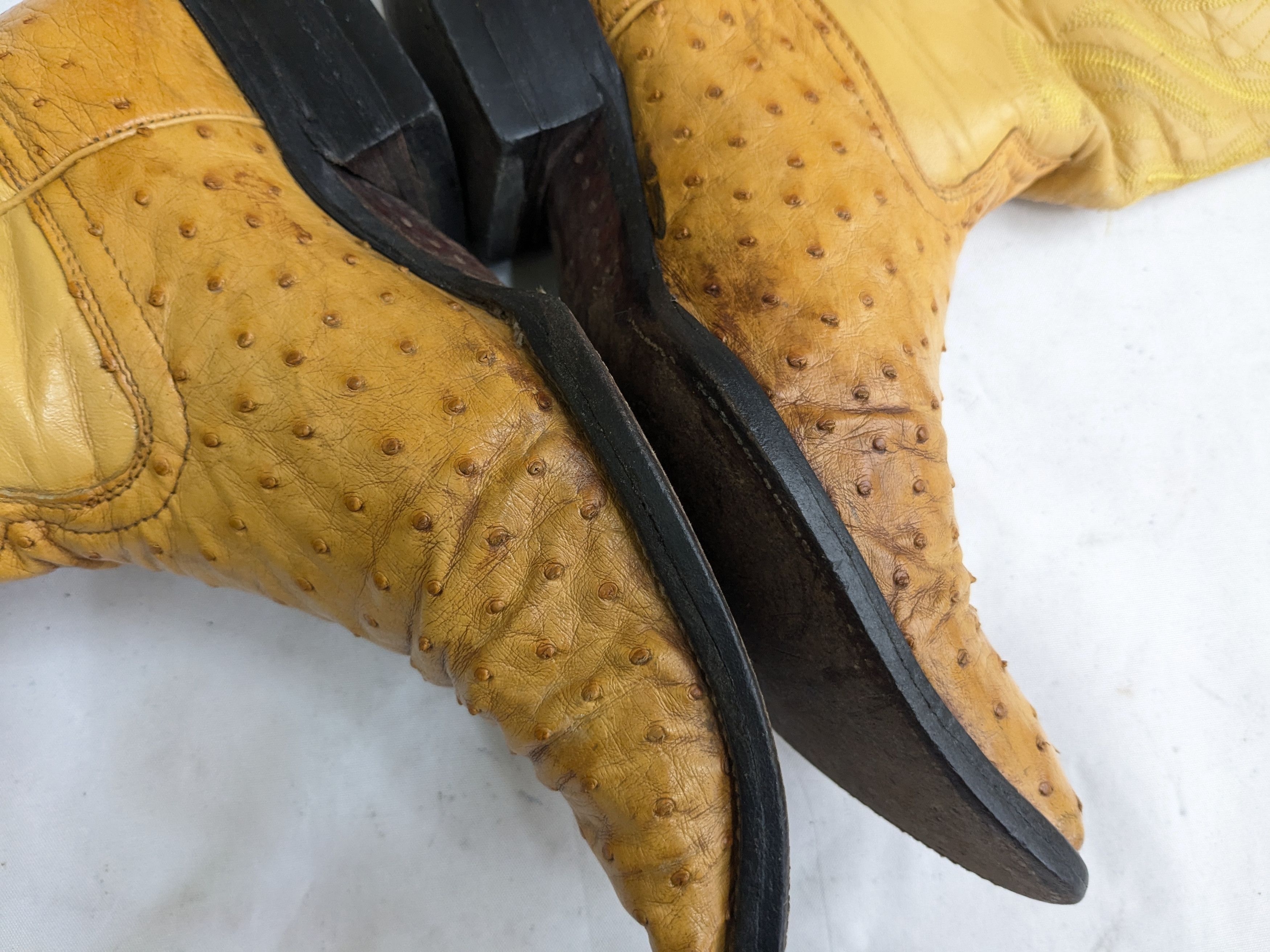 Nike Vintage Cowboy Boots Yellow Crocodile Leather 7.5 Size US 7.5 / EU 40-41 - 7 Thumbnail