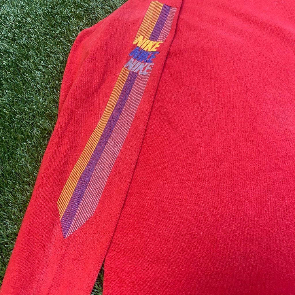 Nike Vintage Nike 1985 Triple Swoosh Red Long Sleeve Size US S / EU 44-46 / 1 - 2 Thumbnail