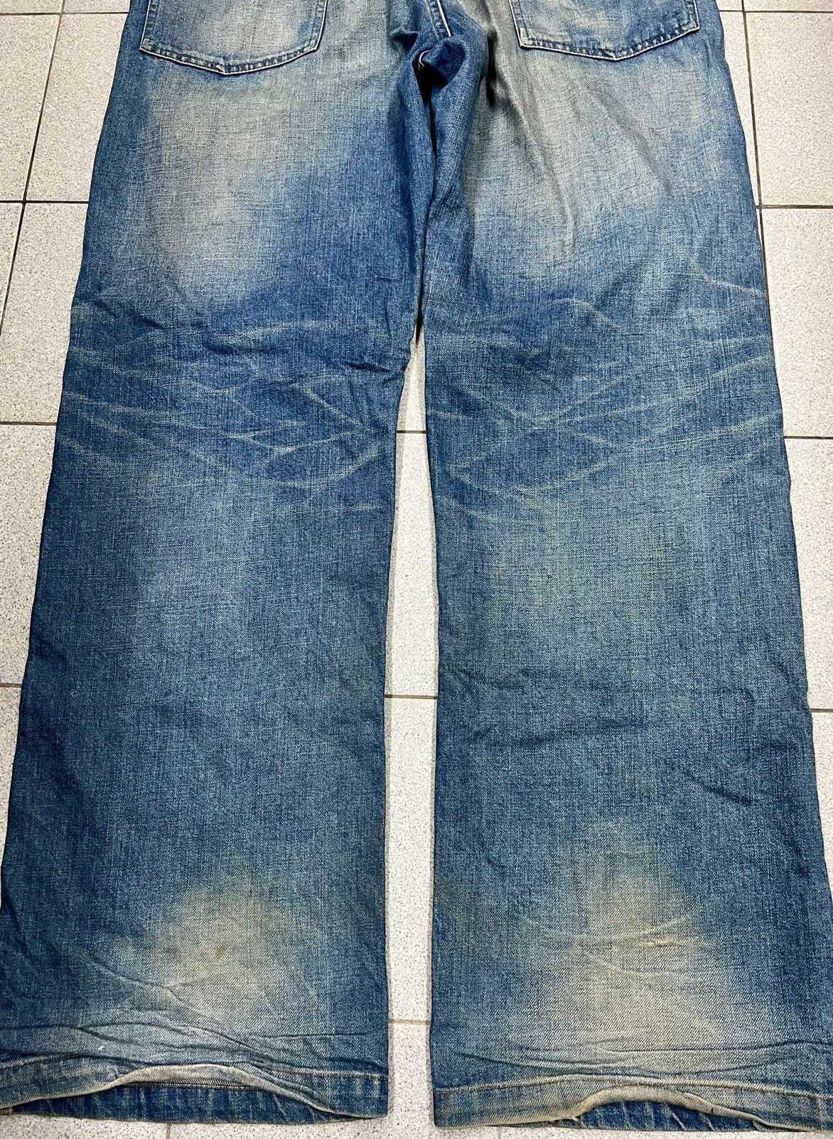 Beauty Beast × Japanese Brand VINTAGE SHIMAMURA BUCKLE BACK FLARE DENIM Size US 35 - 10 Thumbnail