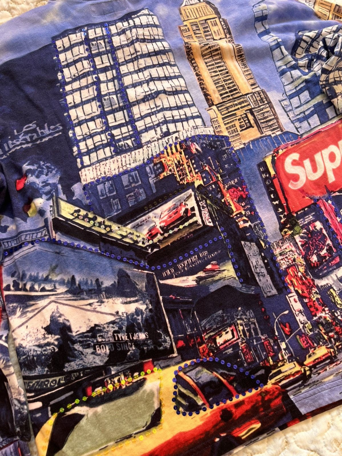 Supreme skyline day Sequin L S top long sleeve New York tee