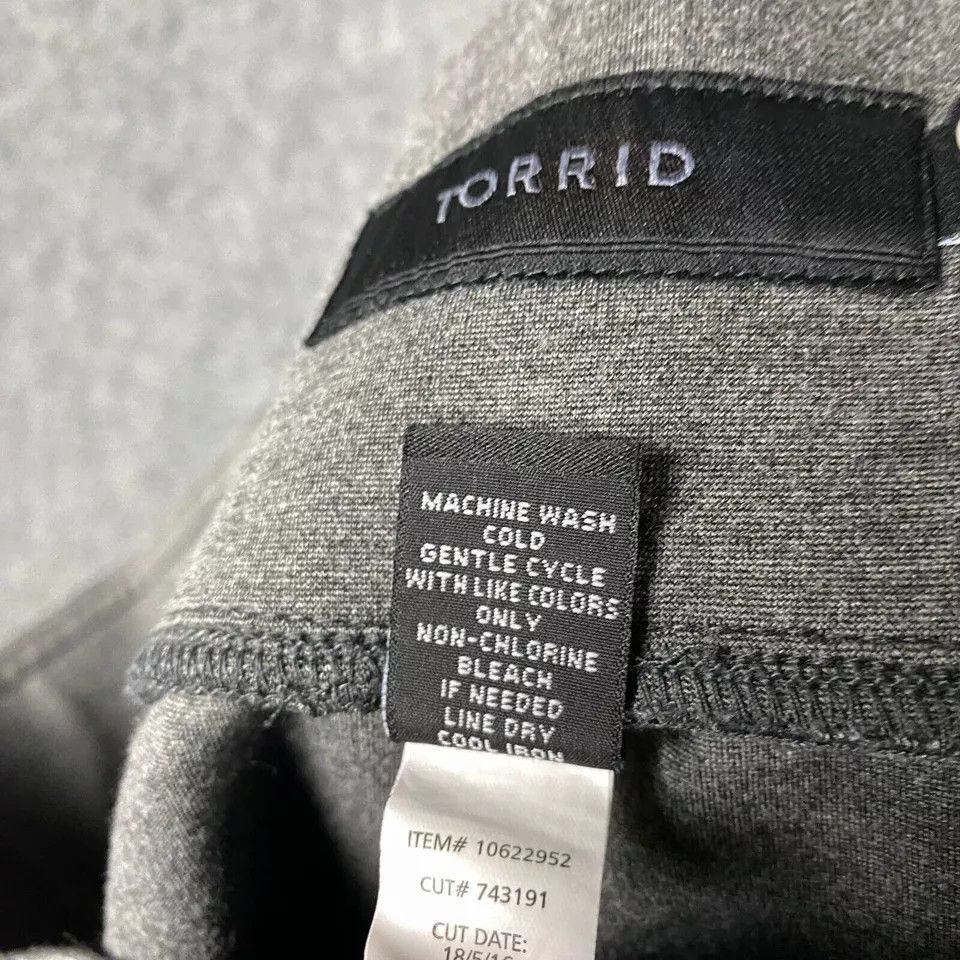 Torrid Torrid Leggings Women's Size 00 Rayon Blend Pull On Gray Size 24" / US 00 / IT 34 - 10 Thumbnail