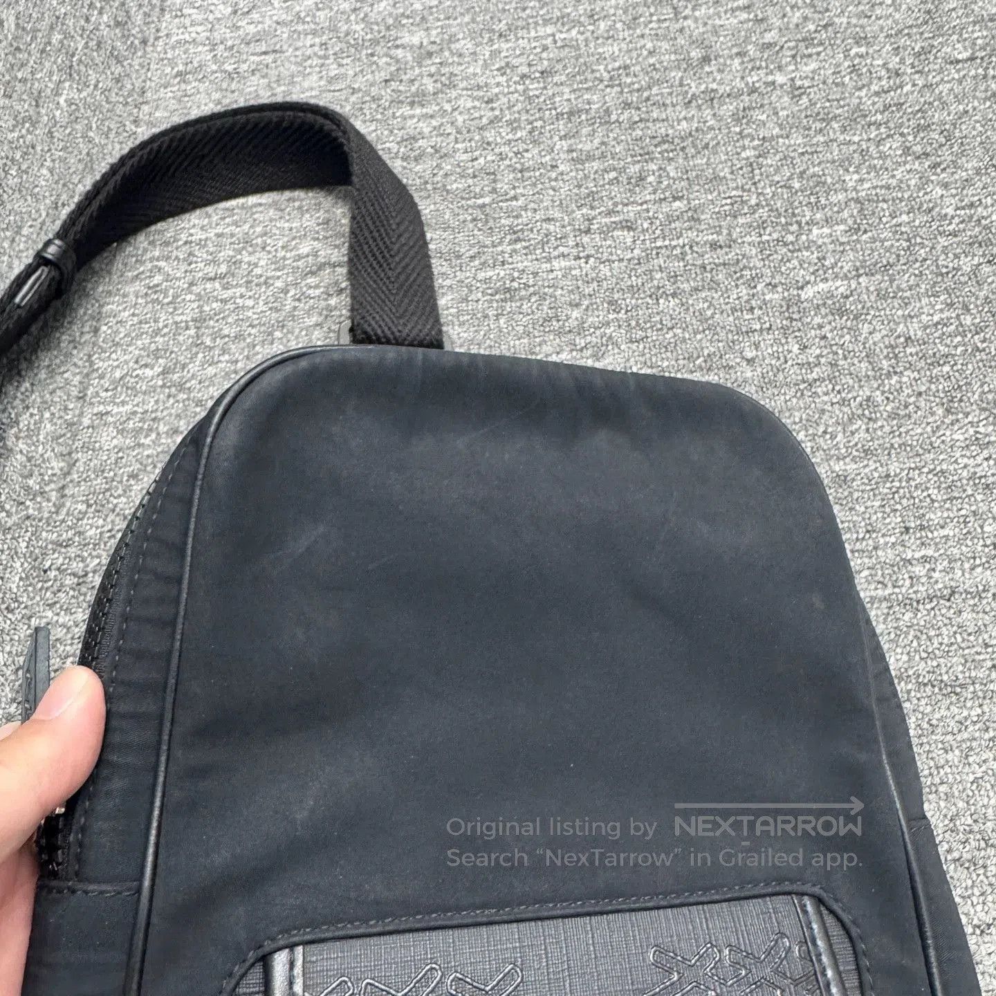 Ermenegildo Zegna Black Nylon Crossbody Chest Bag. Size ONE SIZE - 1 Thumbnail